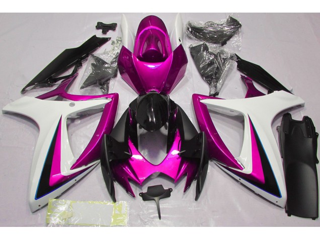 2006-2007 Pink & White Suzuki GSXR 600-750 Motorcycle Fairing UK