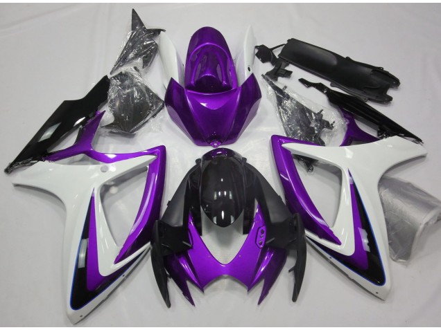2006-2007 Purple & White Debadged Suzuki GSXR 600-750 Motorcycle Fairing UK 2006-2007 Purple & White Debadged Suzuki GSXR 600-750 Motorcycle Fairing UK