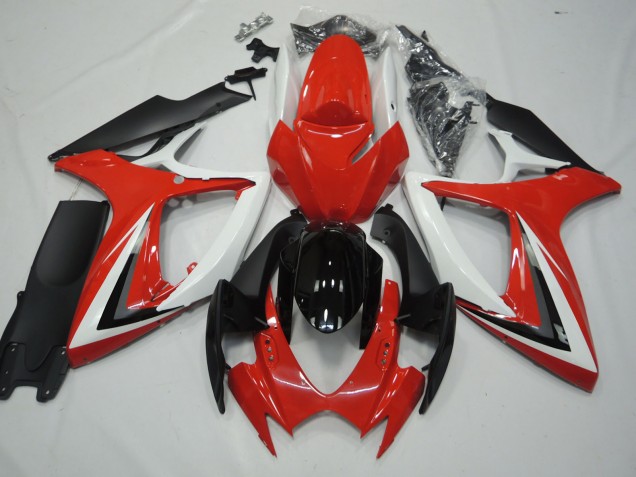 2006-2007 Red and White Suzuki GSXR 600-750 Motorcycle Fairing UK 2006-2007 Red and White Suzuki GSXR 600-750 Motorcycle Fairing UK