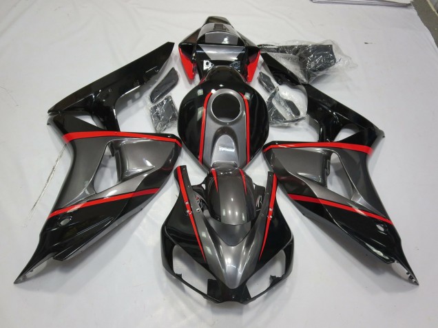 2006-2007 Silver Black Red Pin Stripe Honda CBR1000RR Motorcycle Fairing UK 2006-2007 Silver Black Red Pin Stripe Honda CBR1000RR Motorcycle Fairing UK
