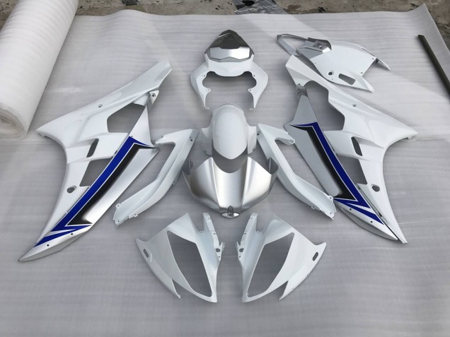 2006-2007 Silver and Blue Yamaha R6 Motorcycle Fairing UK