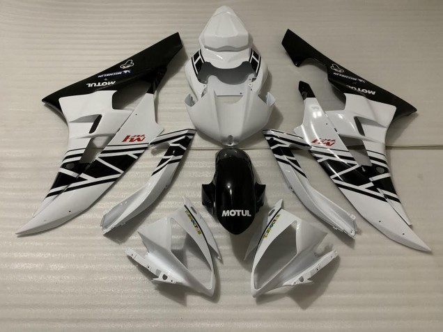 2006-2007 White Black Design Yamaha R6 Motorcycle Fairing UK