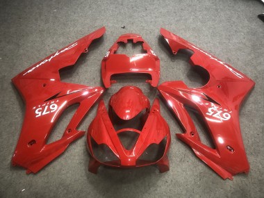 2006-2008 Red with White Decals Triumph Daytona 675 Motorcycle Fairing UK