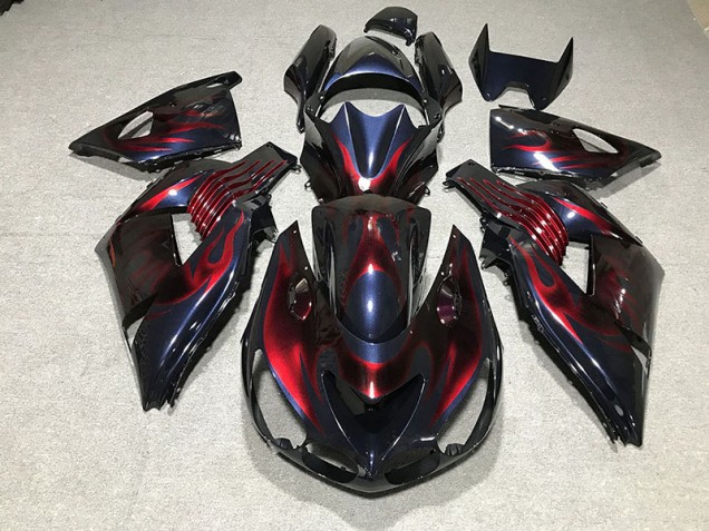 2006-2011 Flame Kawasaki ZX14R Motorcycle Fairing UK 2006-2011 Flame Kawasaki ZX14R Motorcycle Fairing UK