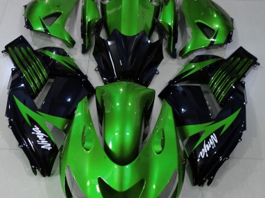 2006-2011 Gloss Green and Black Kawasaki ZX14R Motorcycle Fairing UK