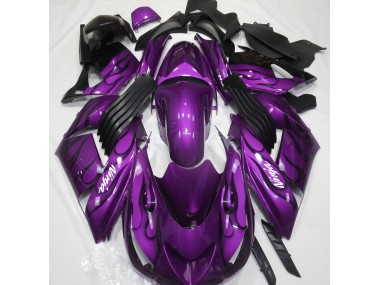 2006-2011 Gloss Purple & Flame Kawasaki ZX14R Motorcycle Fairing UK