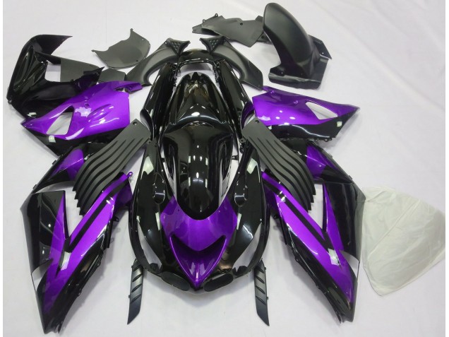 2006-2011 Gloss Purple and Black Plain Kawasaki ZX14R Motorcycle Fairing UK 2006-2011 Gloss Purple and Black Plain Kawasaki ZX14R Motorcycle Fairing UK