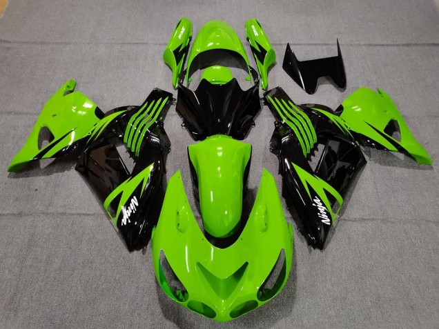 2006-2011 Lime Green and Black Kawasaki ZX14R Motorcycle Fairing UK 2006-2011 Lime Green and Black Kawasaki ZX14R Motorcycle Fairing UK