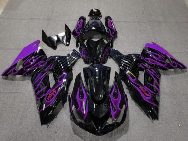 2006-2011 Purple Flame Kawasaki ZX14R Motorcycle Fairing UK
