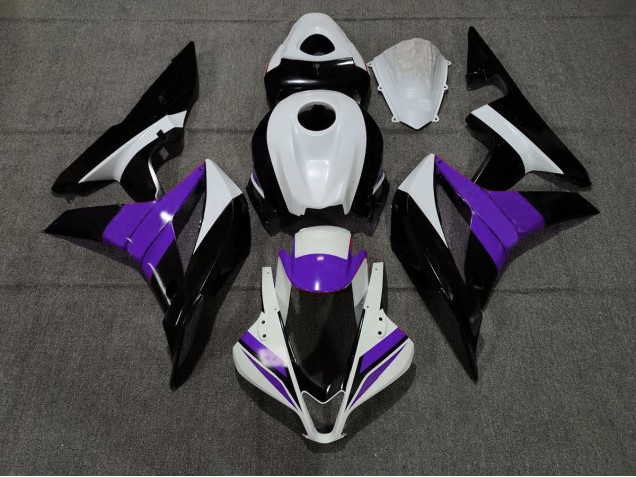 2007-2008 Black White and Purple Honda CBR600RR Motorcycle Fairing UK 2007-2008 Black White and Purple Honda CBR600RR Motorcycle Fairing UK