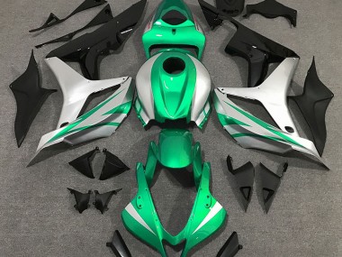 2007-2008 Bright Green and Silver OEM Style Honda CBR600RR Motorcycle Fairing UK
