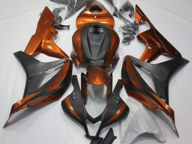 2007-2008 Burnt Orange and Matte Black Honda CBR600RR Motorcycle Fairing UK