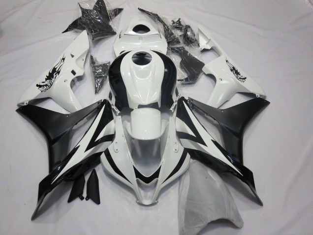 2007-2008 Custom OEM Style White and Black Honda CBR600RR Motorcycle Fairing UK