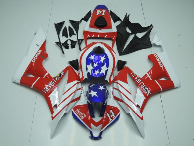 2007-2008 Geico 14 Honda CBR600RR Motorcycle Fairing UK 2007-2008 Geico 14 Honda CBR600RR Motorcycle Fairing UK