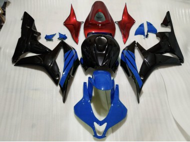 2007-2008 Gloss Black & Blue and Red Accents Honda CBR600RR Motorcycle Fairing UK