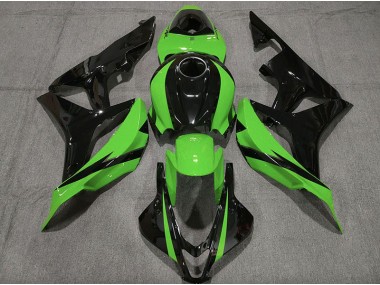 2007-2008 Gloss Black & Green Honda CBR600RR Motorcycle Fairing UK