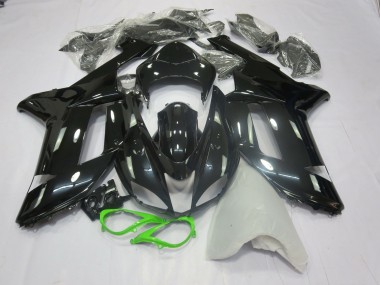 2007-2008 Gloss Black Green Kawasaki ZX6R Motorcycle Fairing UK