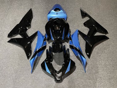 2007-2008 Gloss Black & Light Blue Honda CBR600RR Motorcycle Fairing UK