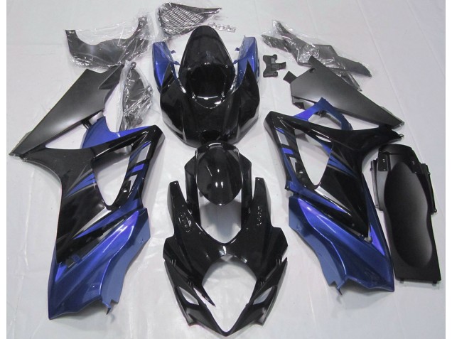 2007-2008 Gloss Black and Blue Suzuki GSXR 1000 Motorcycle Fairing UK 2007-2008 Gloss Black and Blue Suzuki GSXR 1000 Motorcycle Fairing UK