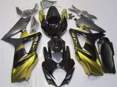 2007-2008 Gloss Black and Yellow Suzuki GSXR 1000 Motorcycle Fairing UK