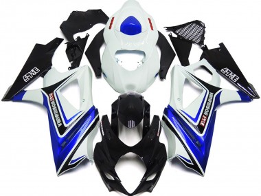 2007-2008 Gloss Blue with White and black OEM Style Suzuki GSXR 1000 Motorcycle Fairing UK