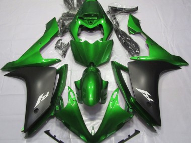 2007-2008 Gloss Green and Black Yamaha R1 Motorcycle Fairing UK