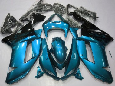 2007-2008 Gloss Light Blue & Black Kawasaki ZX6R Motorcycle Fairing UK