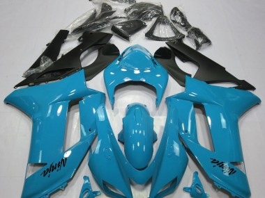 2007-2008 Gloss Light Blue Kawasaki ZX6R Motorcycle Fairing UK