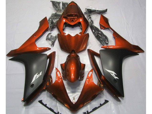 2007-2008 Gloss Orange and Black Yamaha R1 Motorcycle Fairing UK 2007-2008 Gloss Orange and Black Yamaha R1 Motorcycle Fairing UK