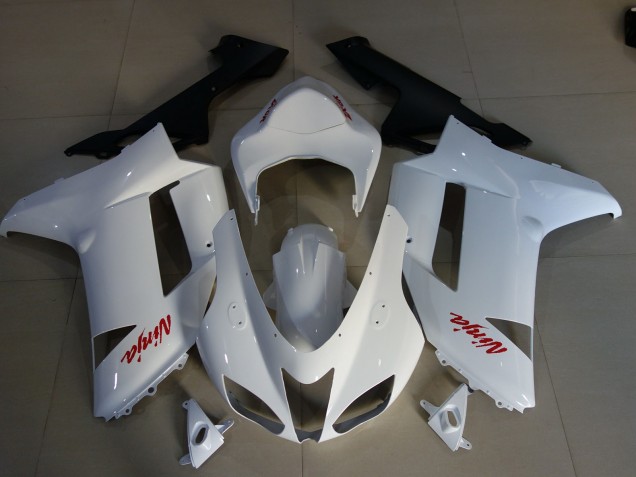 2007-2008 Gloss White & Red Kawasaki ZX6R Motorcycle Fairing UK 2007-2008 Gloss White & Red Kawasaki ZX6R Motorcycle Fairing UK