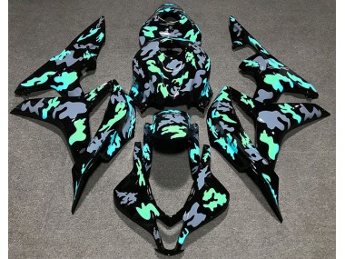 2007-2008 Green and Gray Camouflage Honda CBR600RR Motorcycle Fairing UK