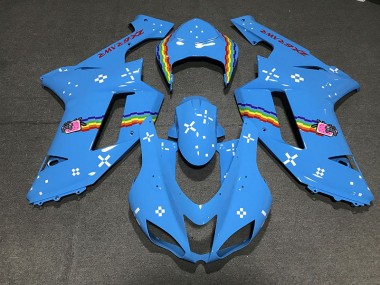 2007-2008 Light Blue Custom Kawasaki ZX6R Motorcycle Fairing UK