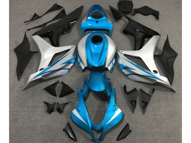 2007-2008 Light Blue and Silver OEM Style Honda CBR600RR Motorcycle Fairing UK