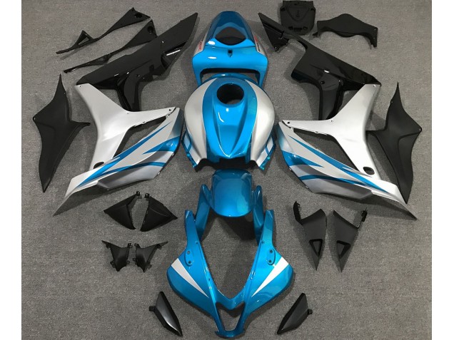 2007-2008 Light Blue and Silver OEM Style Honda CBR600RR Motorcycle Fairing UK 2007-2008 Light Blue and Silver OEM Style Honda CBR600RR Motorcycle Fairing UK