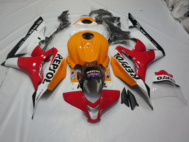 2007-2008 Light Orange and White Repsol Honda CBR600RR Motorcycle Fairing UK 2007-2008 Light Orange and White Repsol Honda CBR600RR Motorcycle Fairing UK