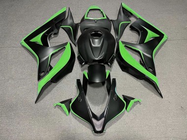 2007-2008 Matte Black & Green Honda CBR600RR Motorcycle Fairing UK