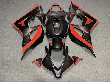 2007-2008 Matte Black & Red Honda CBR600RR Motorcycle Fairing UK