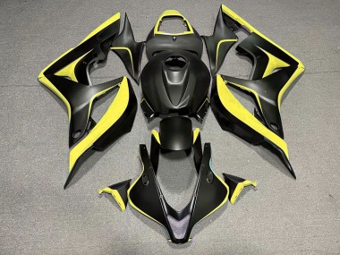 2007-2008 Matte Black & Yellow Honda CBR600RR Motorcycle Fairing UK