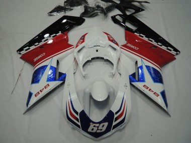 2007-2012 Star Blue Ducati 848 1098 1198 Motorcycle Fairing UK