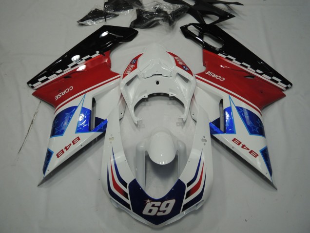 2007-2012 Star Blue Ducati 848 1098 1198 Motorcycle Fairing UK 2007-2012 Star Blue Ducati 848 1098 1198 Motorcycle Fairing UK