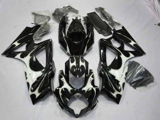 2008-2010 Black and White Design Suzuki GSXR 600-750 Motorcycle Fairing UK 2008-2010 Black and White Design Suzuki GSXR 600-750 Motorcycle Fairing UK