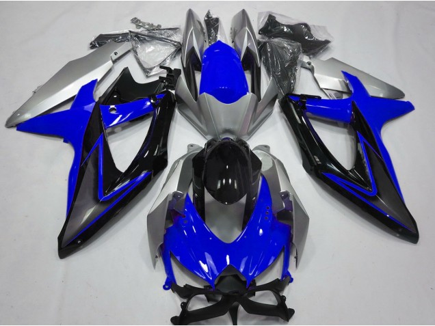 2008-2010 Blue and Silver Suzuki GSXR 600-750 Motorcycle Fairing UK 2008-2010 Blue and Silver Suzuki GSXR 600-750 Motorcycle Fairing UK