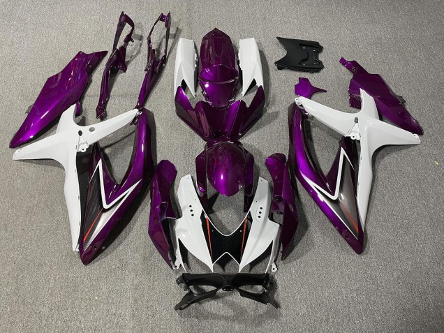 2008-2010 Gloss Purple and White Suzuki GSXR 600-750 Motorcycle Fairing UK 2008-2010 Gloss Purple and White Suzuki GSXR 600-750 Motorcycle Fairing UK