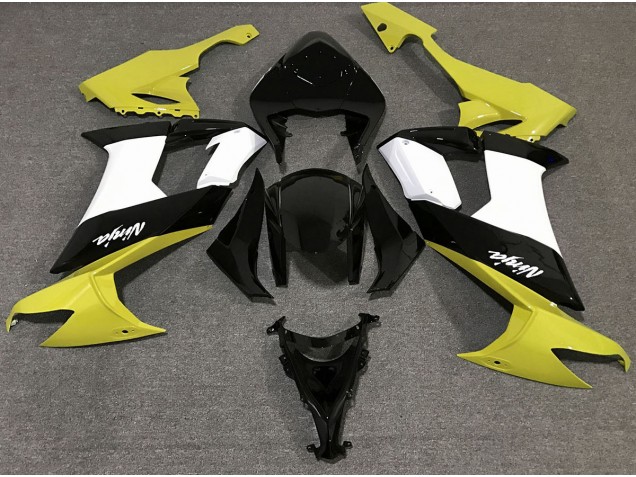 2008-2010 Gloss Yellow Black and White Kawasaki ZX10R Motorcycle Fairing UK