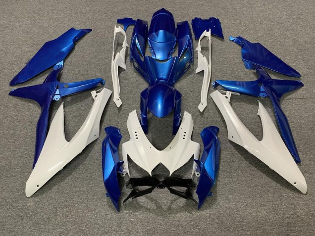 2008-2010 Pearl Blue and White Suzuki GSXR 600-750 Motorcycle Fairing UK 2008-2010 Pearl Blue and White Suzuki GSXR 600-750 Motorcycle Fairing UK