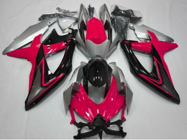 2008-2010 Red and Silver Suzuki GSXR 600-750 Motorcycle Fairing UK