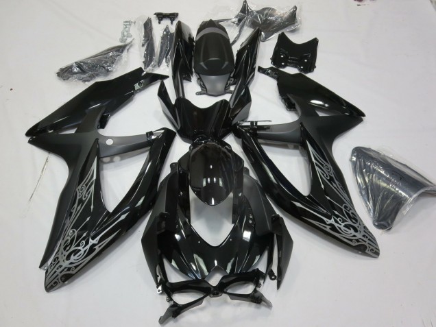 2008-2010 Silver and Black Suzuki GSXR 600-750 Motorcycle Fairing UK 2008-2010 Silver and Black Suzuki GSXR 600-750 Motorcycle Fairing UK