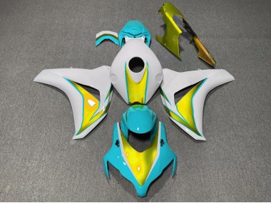 2008-2011 Light Blue and Gold Honda CBR1000RR Motorcycle Fairing UK