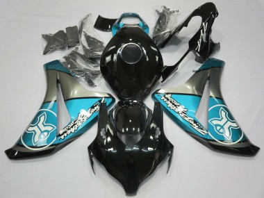 2008-2011 Light Blue on Black Custom Honda CBR1000RR Motorcycle Fairing UK
