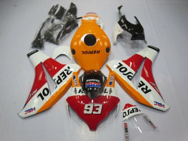 2008-2011 Light Orange Repsol 93 Honda CBR1000RR Motorcycle Fairing UK